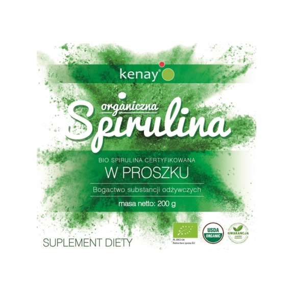 Kenay Spirulina Organiczna w proszku 200 g cena 15,63$