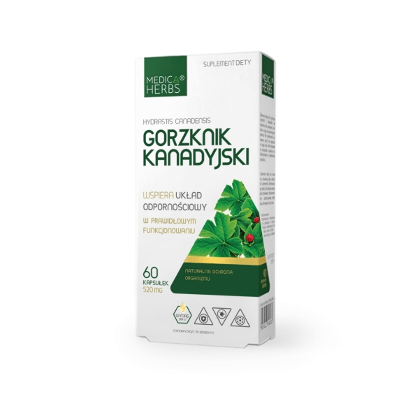 Medica Herbs Gorzknik Kanadyjski 60 kapsułek cena 10,77$