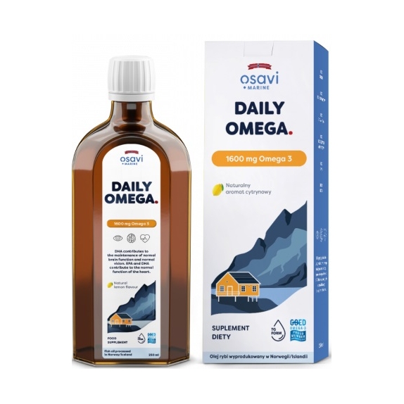 Osavi Daily Omega 1600 mg Omega 3 cytryna 250 ml cena 91,45zł