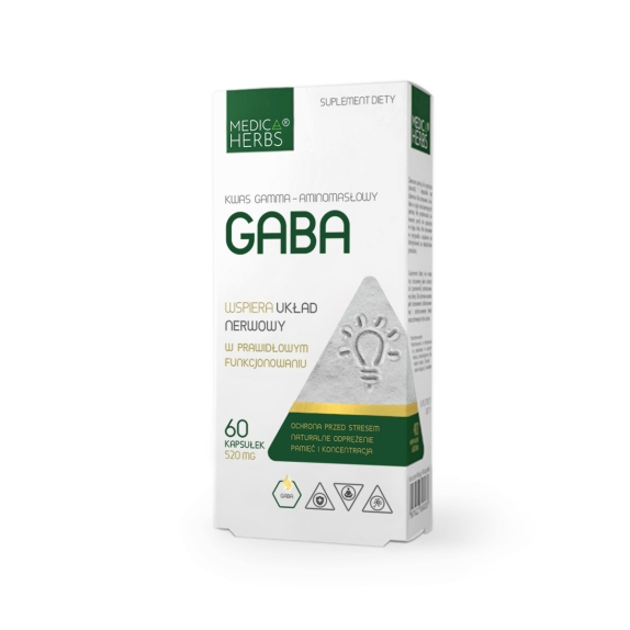 Medica Herbs Gaba 520 mg 60 kapsułek cena 19,90zł
