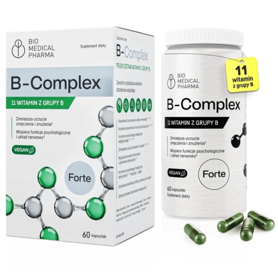 B-complex Bio Medical Pharma 60 kapsułek cena 19,98$