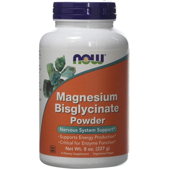Magnesium Bisglycinate Powder  Magnez w proszku Chelat 227 g NOW Foods cena 71,85zł