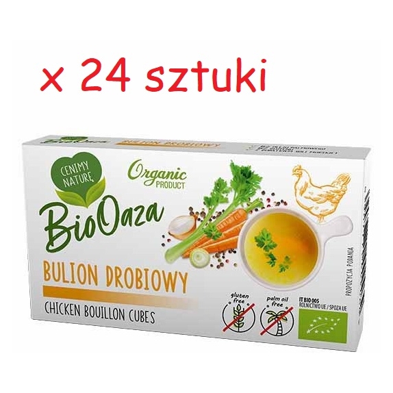 Bulion drobiowy 66 g x 24 sztuki BIO BioOaza cena 132,30zł