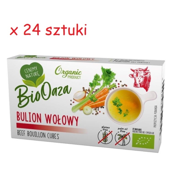 Bulion wołowy 66 g x 24 sztuki BIO BioOaza  cena 158,40zł