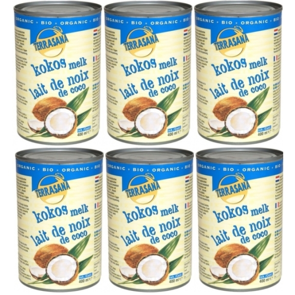 Napój kokosowy 22% tłuszczu 400 ml x 6 sztuk BIO Terrasana  cena €16,34