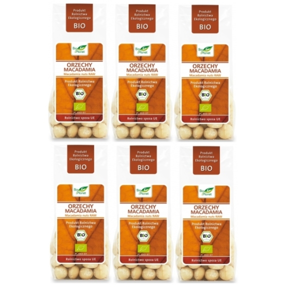 Orzechy macadamia 75 g x 6 sztuk BIO Bio Planet  cena €10,90