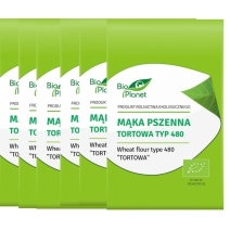 Mąka pszenna tortowa typ 480 1 kg x 6 sztuk BIO Bio Planet 