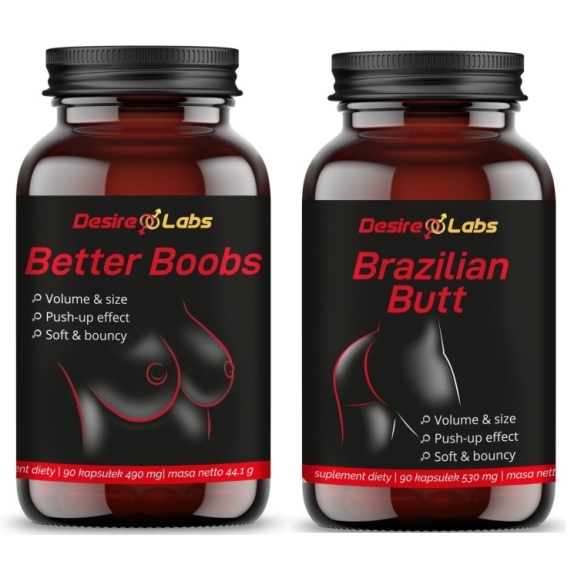 Desire Labs Better Boobs 90 kapsułek Yango + Desire Labs Brazilian Butt 90 kapsułek Yango cena 108,90zł