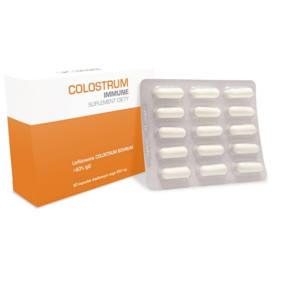 Genoscope Colostrum Bovinum 60%lgG 60 kapsułek cena 118,90zł