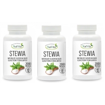 Stewia 60 mg ok. 2000 pastylek x 3 sztuki Natvita 