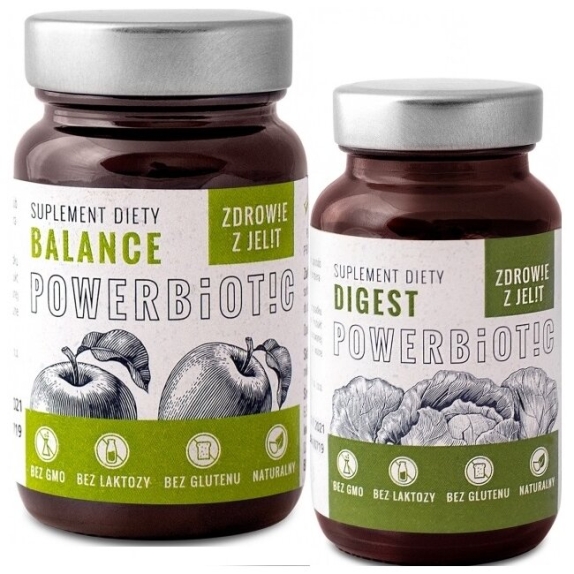 Powerbiotic Digest Kapusta 60 kapsułek Ecobiotics + Powerbiotic Balance Jabłko 60 kapsułek Ecobiotics cena 200,00zł