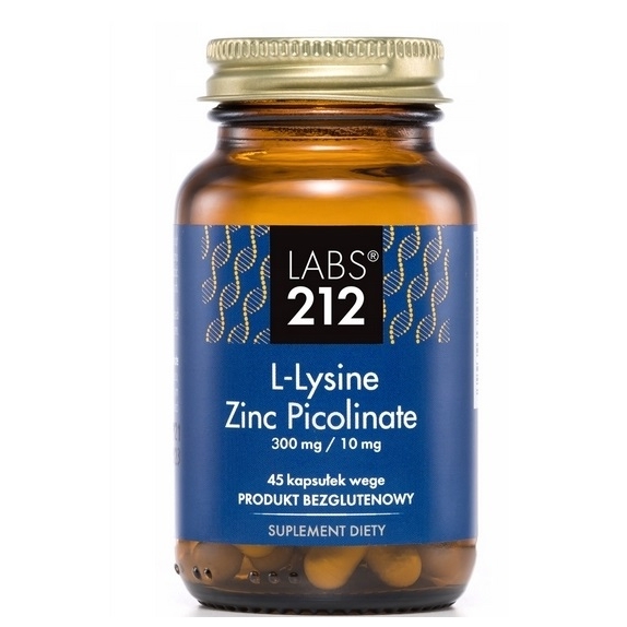 LABS212 L-Lysine Zinc Picolinate Cynk 45kapsułek cena 14,04$