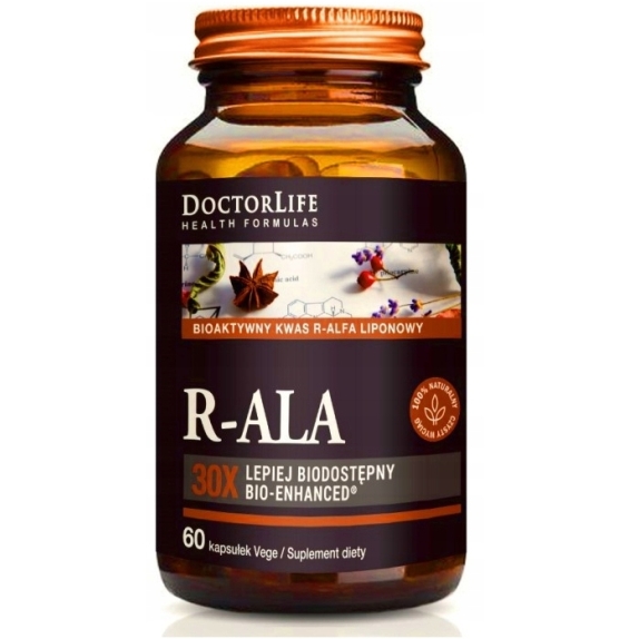 Doctor Life Kwas R-ALA 261mg 60kapsułek cena 20,10$