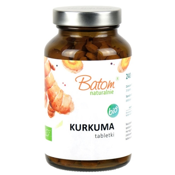 Kurkuma 500 mg 240 tabletek BIO Batom  cena 11,89$