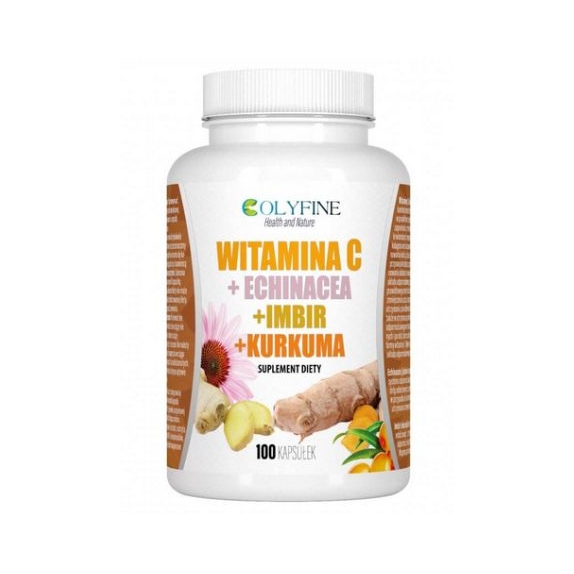 Naturalna Witamina C + Echinacea imbir kurkuma 100kapsułek Colyfine  cena 83,99zł