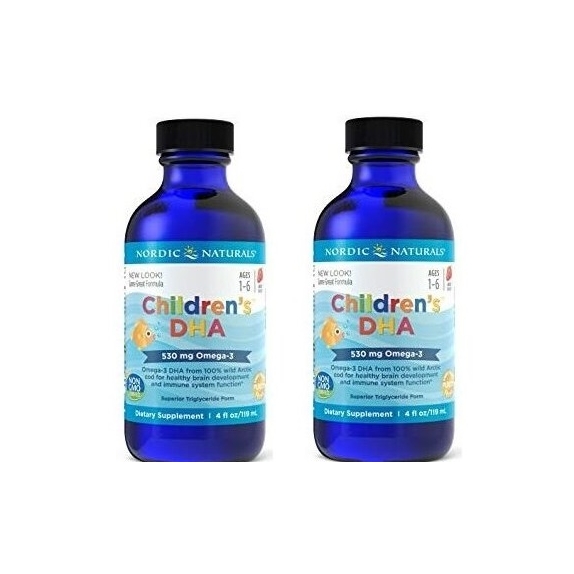 Children's DHA - Kwasy DHA dla dzieci 530 mg, truskawka, 119 ml Nordic Naturals cena 33,43$