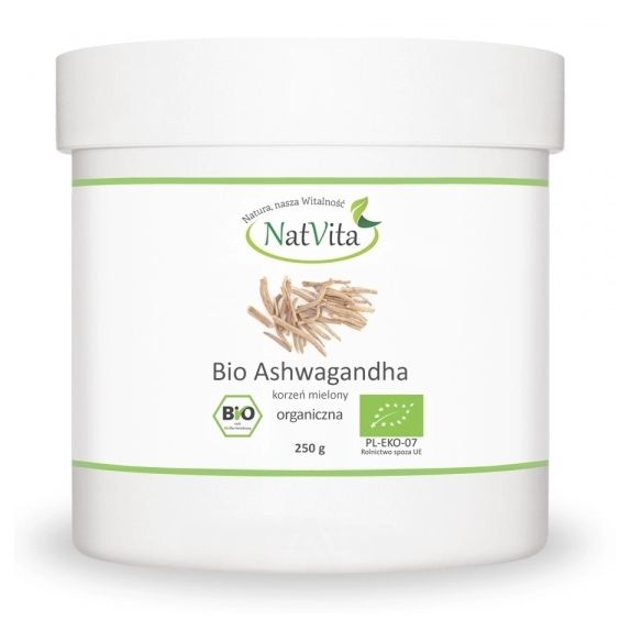 BIO Ashwagandha proszek 250g Natvita cena 38,90zł