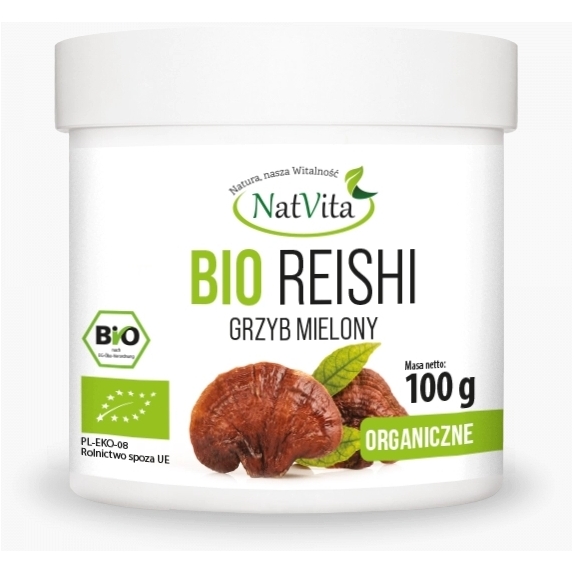 Bio Grzyb Reishi proszek 100g Natvita cena 13,58$