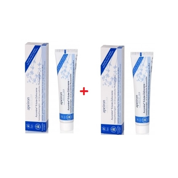 Apeiron pasta do zębów z 24 ziół Ajurwedyjskich HPV bez mięty i bez fluoru 75 ml ECO x 2 sztuki cena €12,05