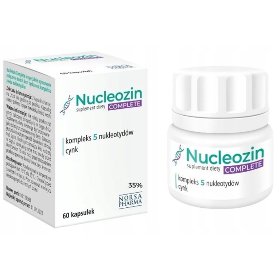 NorsaPharma Nucleozin Complete Nukleotydy 60kapsułek cena 86,50zł