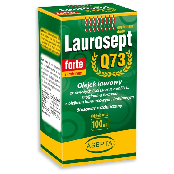 Laurosept Q73 FORTE z imbirem 100 ml Asepta cena 25,89$
