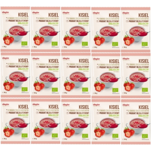 Kisiel truskawkowy bezglutenowy 30 g x 15 BIO Amylon cena 26,75zł