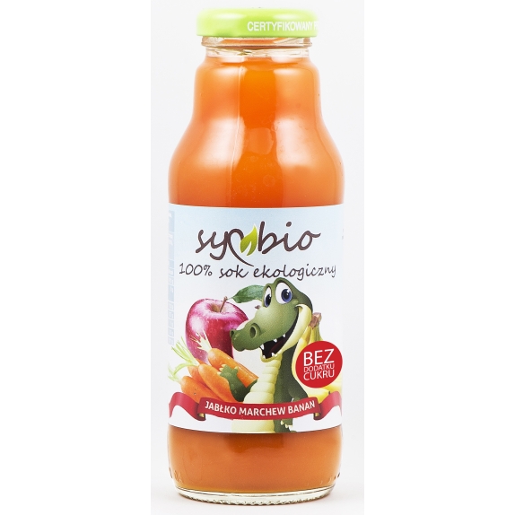 Sok marchew-jabłko-banan bez cukru 300 ml Symbio cena 5,15zł