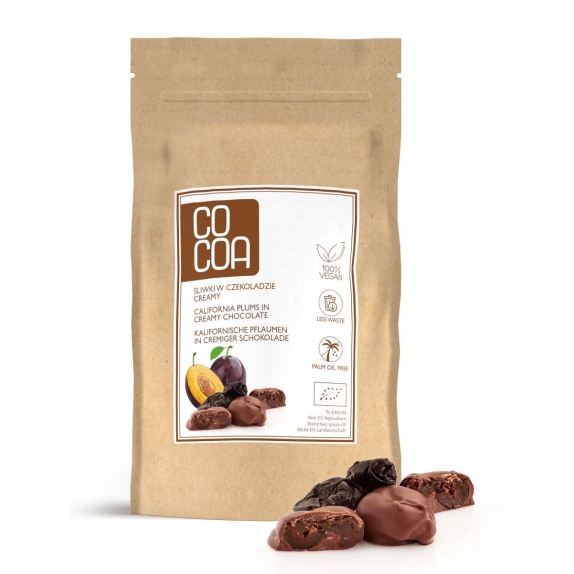 Śliwki kalifornijskie w czekoladzie Creamy 200 g BIO Cocoa  cena 9,99$