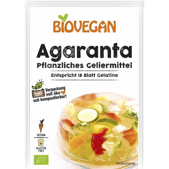 Agaranta środek żelujący bezglutenowy 18 g BIO Biovegan cena 10,05zł