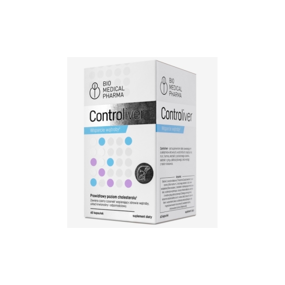 Controliver wsparcie wątroby 60kapsułek Bio Medical Pharma cena 21,33$