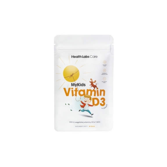 Health Labs MyKids Vitamin D3 witamina D3 w żelkach 60sztuk cena 12,74$