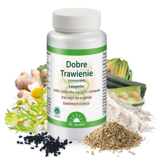 Dr Jacobs Dobre Trawienie 90 tabletek  cena 25,62$