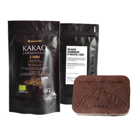 Kakao ceremonialne BIO 125 g Islaverde cena 9,00$