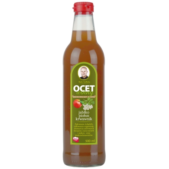 Ocet winny jabłko piołun krwawnik żywy 500 ml Biały Saibaba cena €9,27