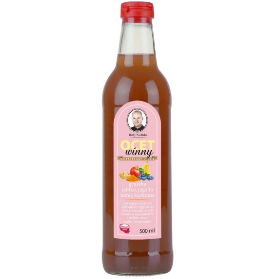 Ocet Jabłkowy gruszka jagoda imbir kurkuma żywy 500 ml Biały Saibaba cena 11,31$