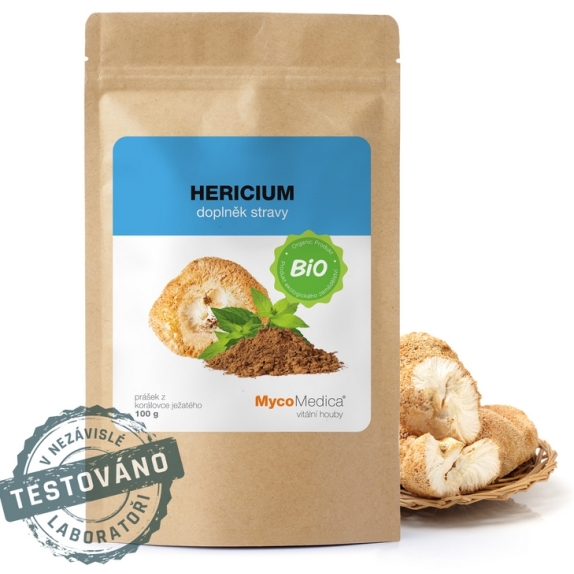 MycoMedica Hericium proszek soplówka jeżowata 100 g cena 20,52$