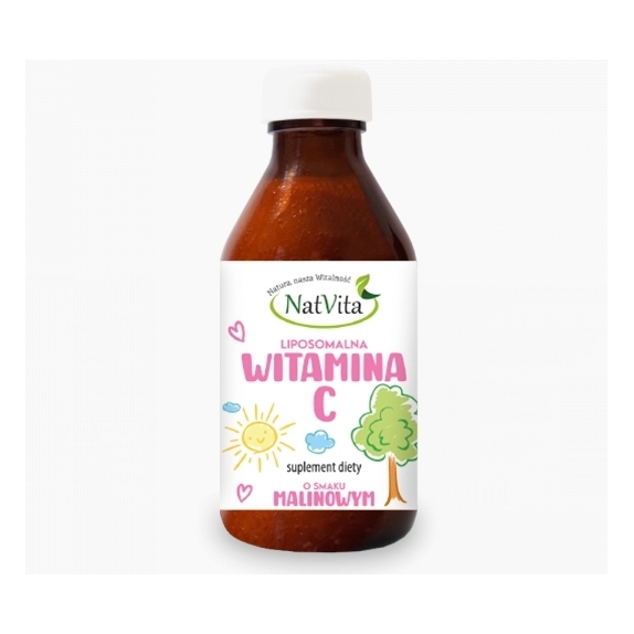 Natvita witamina C liposomalna smak malinowy płyn 150 ml  cena 58,99zł