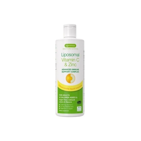 Liposomalna Witamina C z Cynkiem płyn 450ml Igennus cena 28,59$