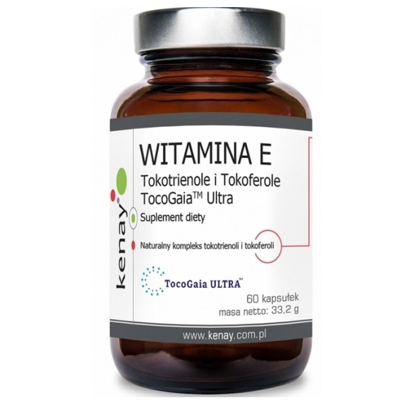 Kenay Witamina E Tokotrienole i Tokoferole TocoGaia™ Ultra 60kapsułek cena 20,49$