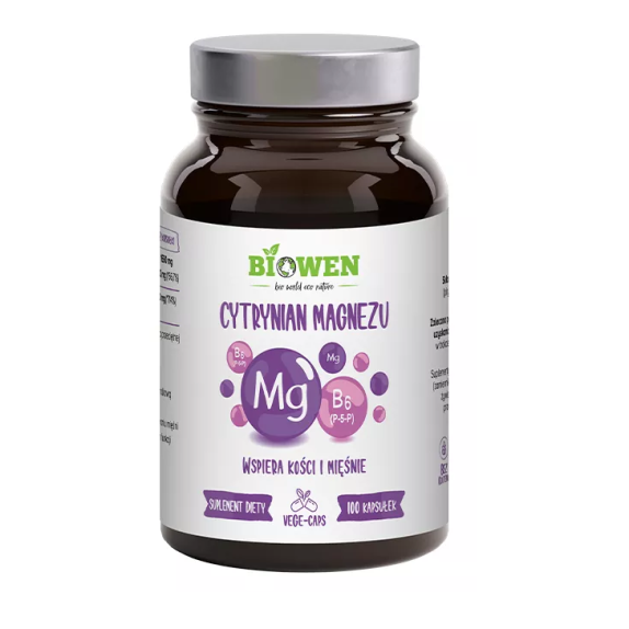 Biowen Cytrynian magnezu 825 mg 100 kapsułek cena €8,36