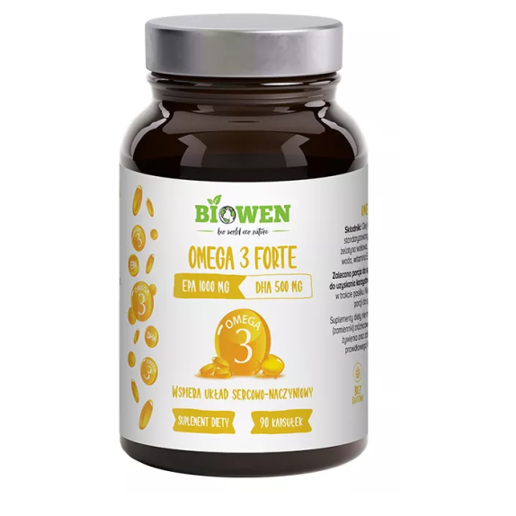 Biowen Omega 3 Forte  90 kapsułek cena 18,09$