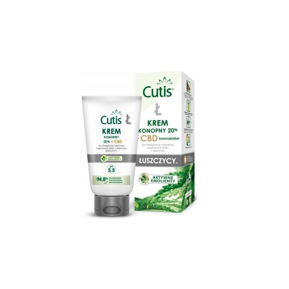 Cutis Ł - Łuszczyca krem konopny 20 % + CBD 120 ml cena 45,90zł