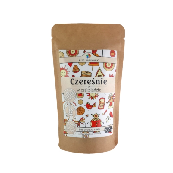 Czereśnie suszone w czekoladzie 100 g Pięć Przemian cena 4,25$