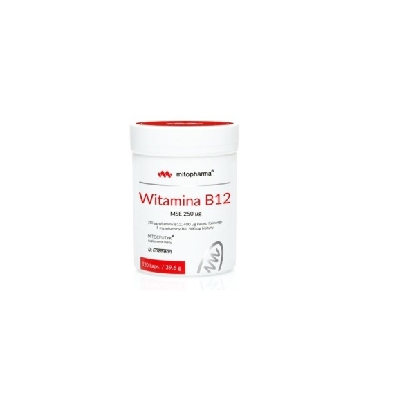 Dr Enzmann Witamina B12 MSE 250µg 120kapsułek Mito-Pharma cena 42,66$