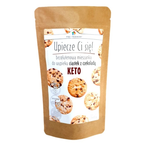 Mieszanka na keto ciastka z czekoladą bezglutenowe 365 g Pięć Przemian cena €3,74