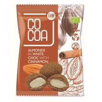 Migdały w białej polewie z cynamonem BIO 70 g Cocoa