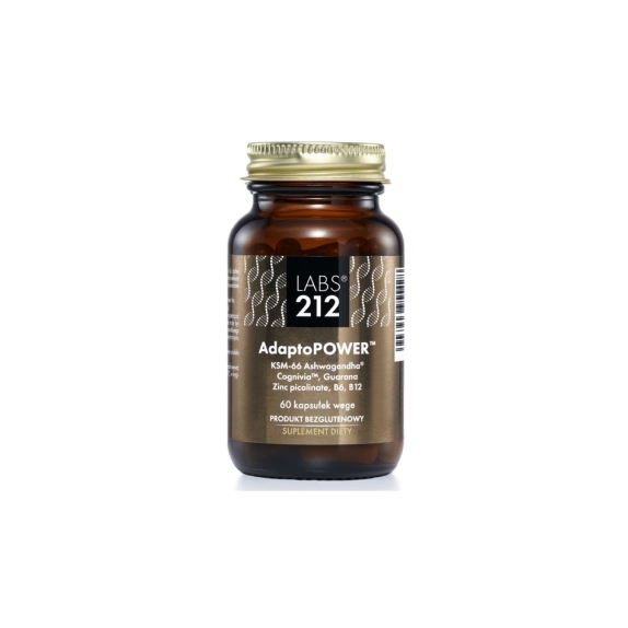 LABS212 Ashwagandha KSM-66  AdaptoPOWER 60kapsułek cena 49,90zł