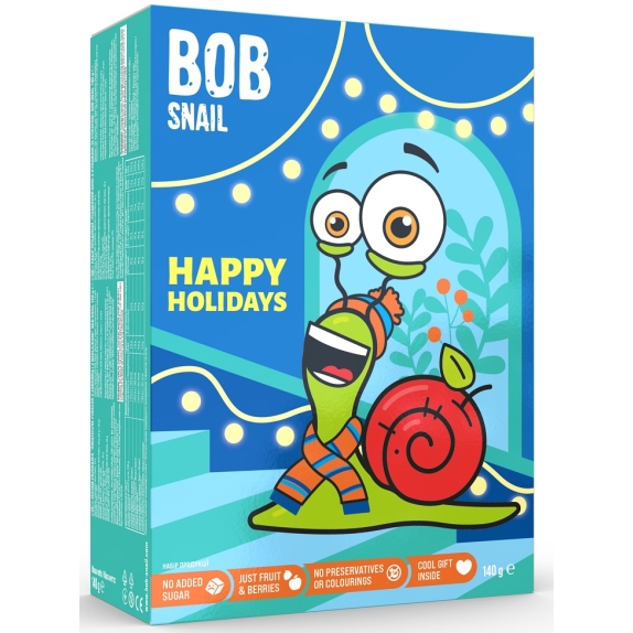 Zestaw Świąteczny Przekąski owocowe z zabawką 140 g Bob Snail cena 28,19zł