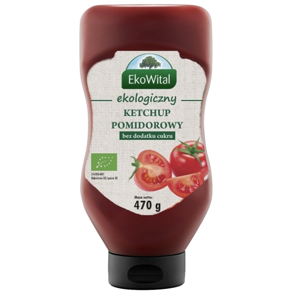 Ketchup bez dodatku cukru BIO 470 g Ekowital cena 2,71$