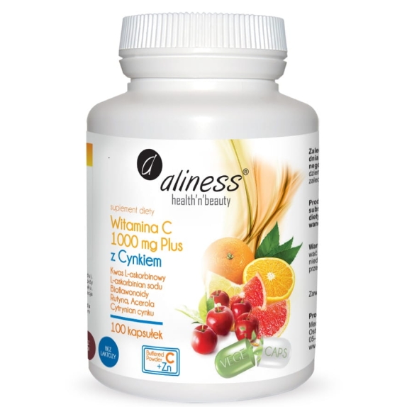 Aliness Witamina C 1000 mg Plus z Cynkiem 100 kapsułek cena €10,17